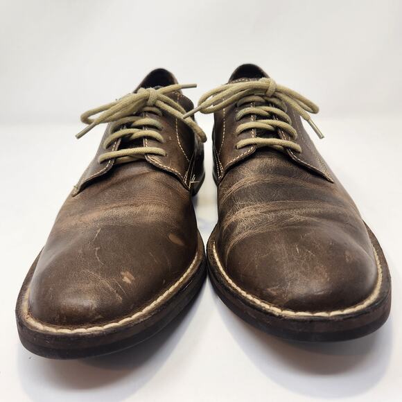 Cole Haan Derby Distressed Brown Leather Oxford Shoes Men Size 9.5M Plain Toe main image 8